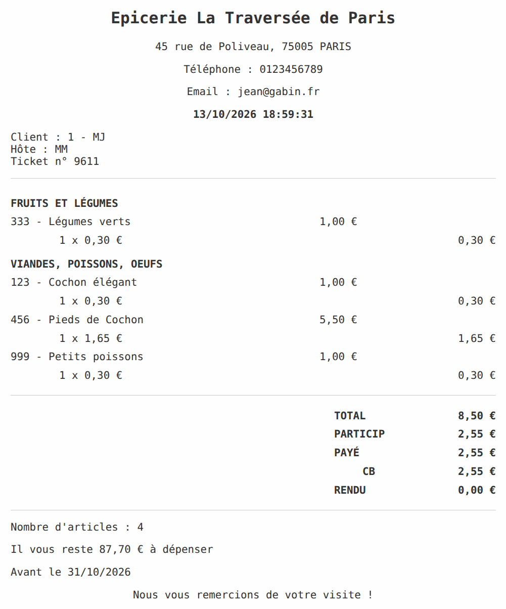exemple de ticket envoyé par email