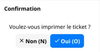 demande de confirmation d'impression